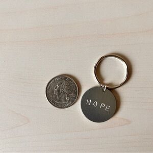 Silver HOPE Keychain